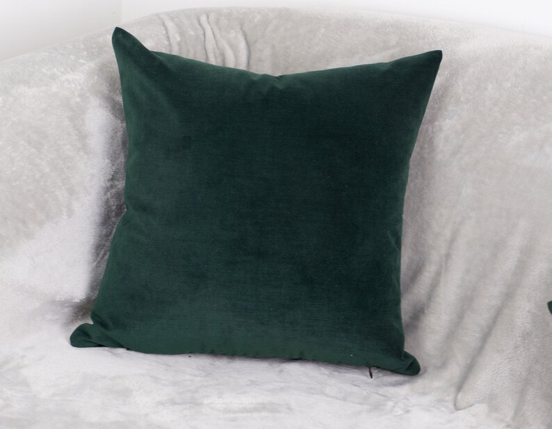 Handmade Dark Green Velvet Cushion Cover I Dark Green Pillow Etsy
