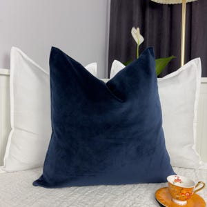 Premium Samt Dunkelblau Kissenbezug Marineblau Kissenbezug Lange Kissen Marine Lendenkissenbezug (Alle Größen)
