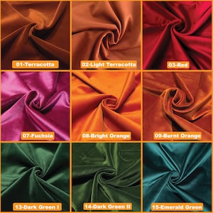 Premium Upholstery Velvet Fabric By Yard 55&quot; Wide