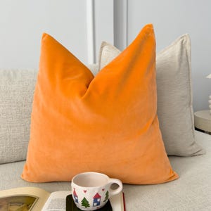 Premium Velvet Orange Pillow Cover Home Decor Orange Yellow Cushion Cover (All Sizes)