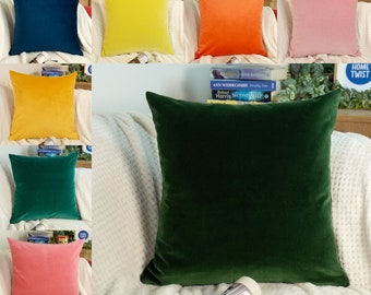 Fundas de cojines y almohadas de terciopelo suave y pesado, opción de 28 colores (cualquier tamaño personalizado)
