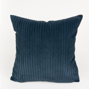 Luxury Soft Jumbo Cord Navy Blue Pillow Cover Dark Blue Velvet Cushion Cover (All Sizes)