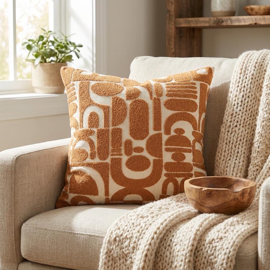 Mid Century Modern Pillow Cover Abstract Geometric Cushion Scandinavian ...