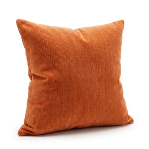Corduroy Velvet Burnt Orange Pillow Cover Decorative Rust Throw Pillow (All Sizes)