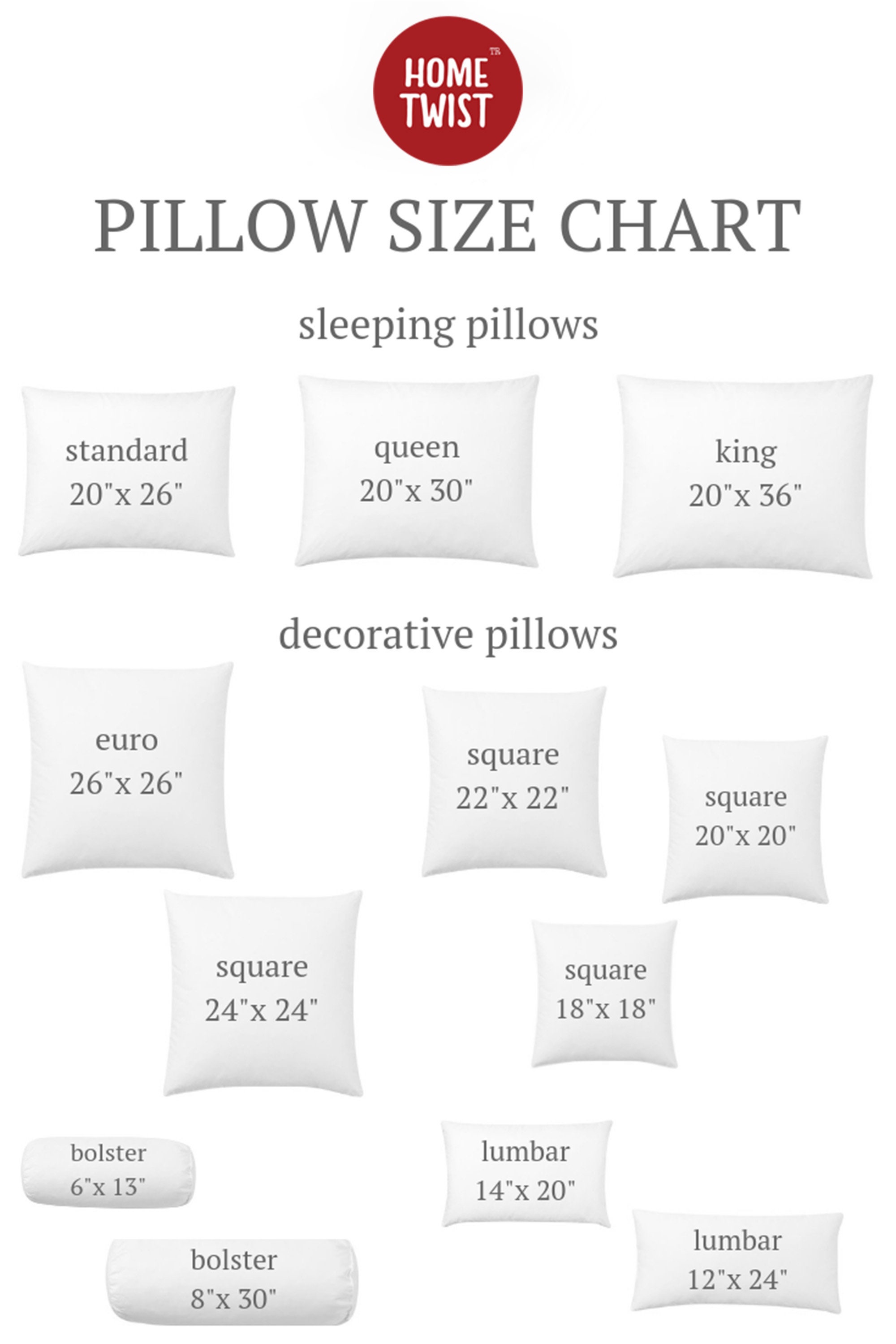 Chart Dimensions Of A Queen Pillow King Size Pillow Dimensions In