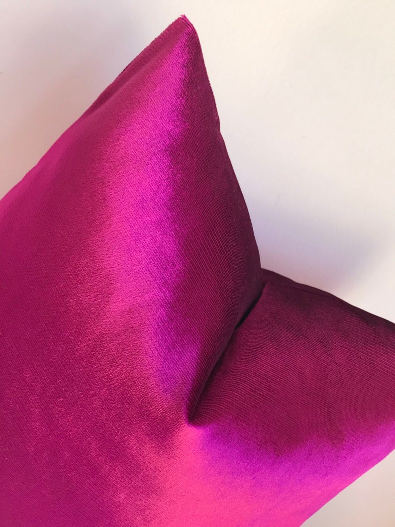 Luxury Velvet Fuchsia Pillow Cover Fuchsia Velvet Cushion Etsy