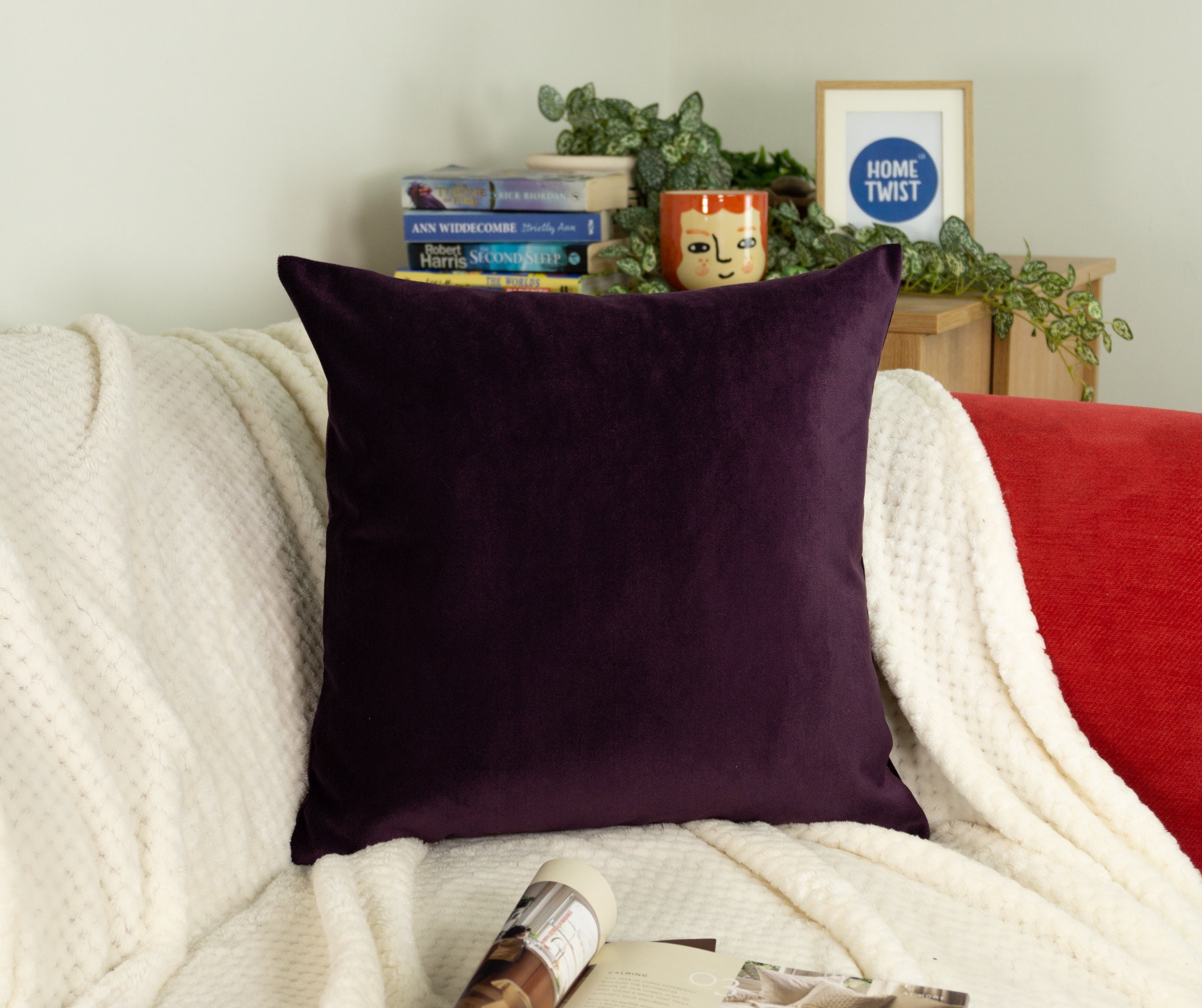 dark purple outdoor pillows