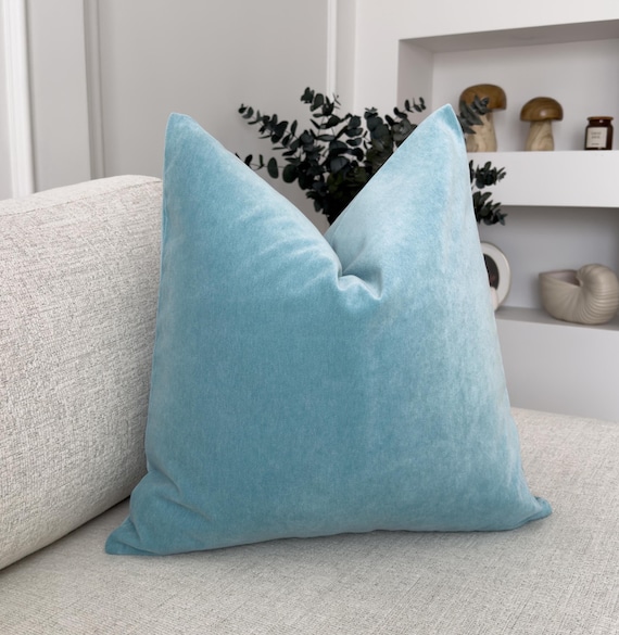 Luxus Samt Mint Blau Kissenbezug Weiches Aqua Blau Kissen Dekorative Dekokissenbezüge (Alle Größen)