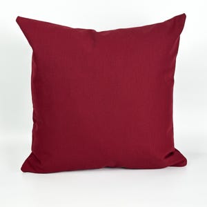 Cotton Linen Textured Wine Red Throw Pillow Cover Upholstery Linen Scatter Cushion Cover Any Size Lumbar Pillow Cover