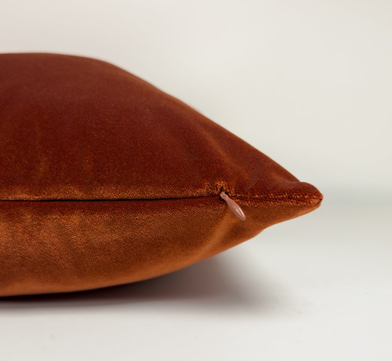 Terracotta Velvet Pillow Cover Rust Velvet Cushion Cover Etsy