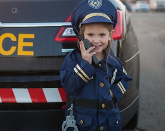 Police Officer with Accessories, pretend play dressup, kids dressup, police pretend play, police officer dressup, career pretend play