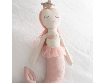 Melody The Mermaid Doll, 12",  soft-bodied mermaid Doll, Soft doll, Soft mermaid Doll