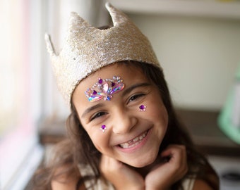 Gold or Pink Sequins Crown, Kids crown, soft crown, pink crown for kids, sequins crown