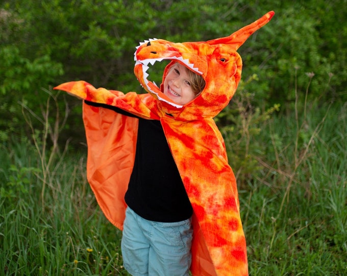 Dinosaur cape for toddler up Pterodactyl costume cape, pretend play dressup, kids dressup