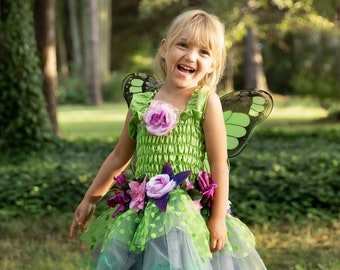 Green Fairy Blooms Deluxe Dress