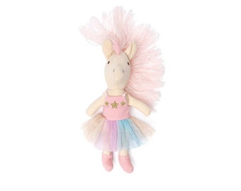 Lily la poupée licorne, poupée pour enfants, poupée licorne farcie