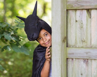 Dragon cape costume, black dragon dress up cape costume, Dress up cape for dragon, pretend play dragon cape, black dragon costume cape.