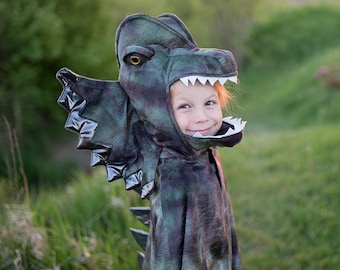 Dinosaur Costume with Claws, Dinosaur cape for kids, halloween Dino cape for dinosaur triceratops costume, kids dinosaur costume