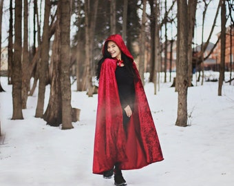 Adult Little Red Riding Hood Cape, Red riding hood cape, adult sized cape, adult costume, Made in Canada