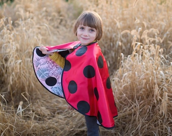 Colour-A-Ladybug Cape, Ladybug costume, Ladybug Cape for kids