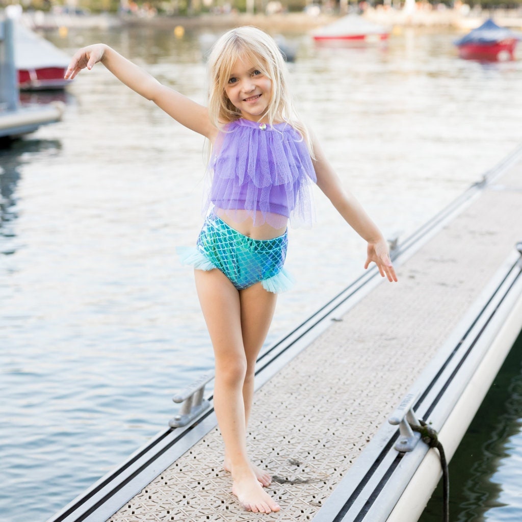 Compre Summer Girls Bikini Sets Beach Wear Teenage Two Piece Suit