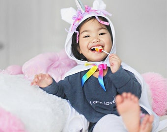 Baby Unicorn Cape, unicorn costume for toddlers, pretend play dressup, kids dressup, kids unicorn costume