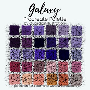 Galaxy Procreate Color Palette, Procreate Tools, Color Swatches