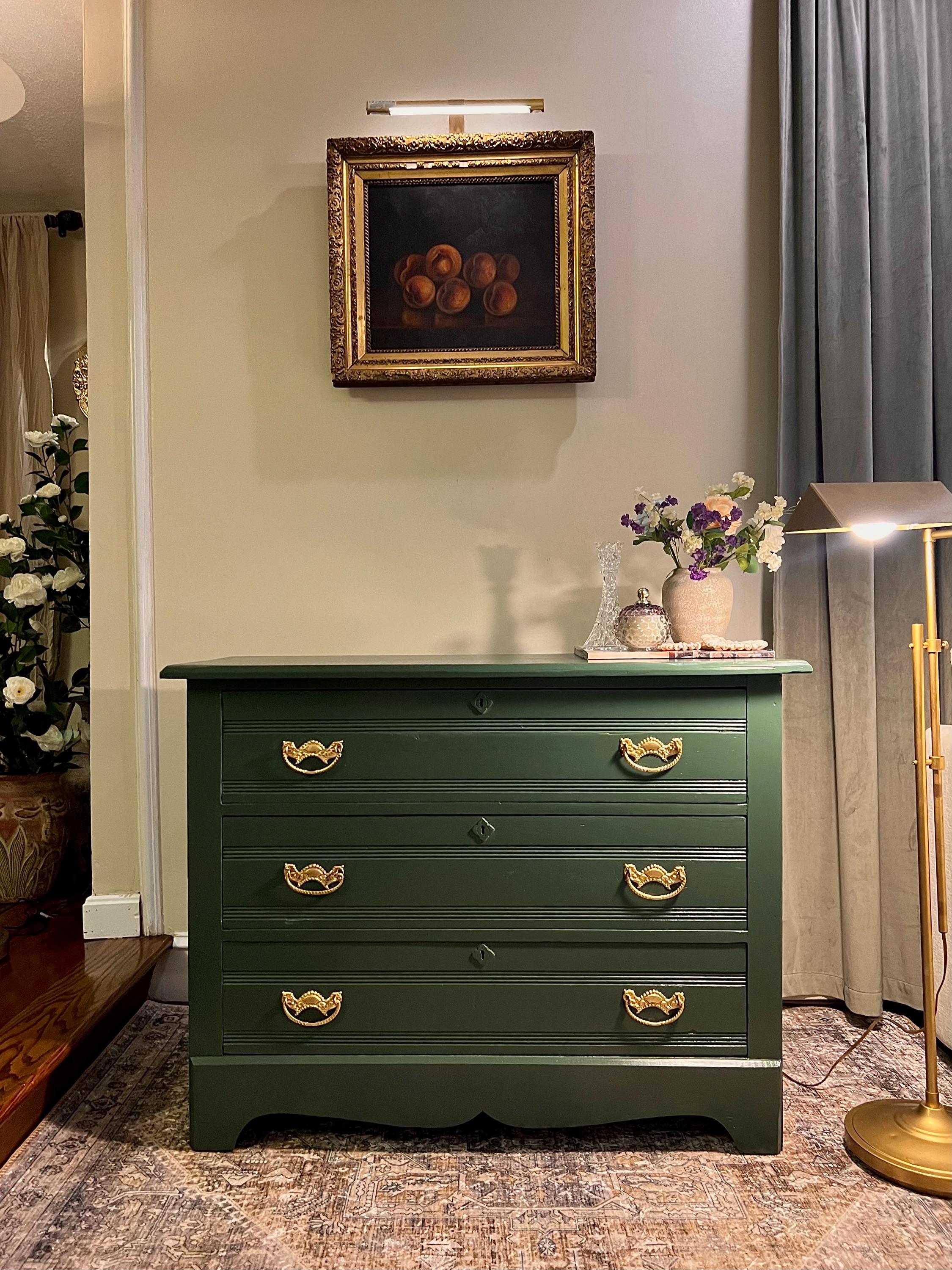 green chalk paint dresser Dark Painted Dressers wardrobe with dressing mirror
