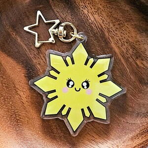 Filipina Sun | ACRYLIC KEYCHAIN |  cute 8 ray sun Philippines keychain pinay sun araw filipino art bag charm keychain gold clasp