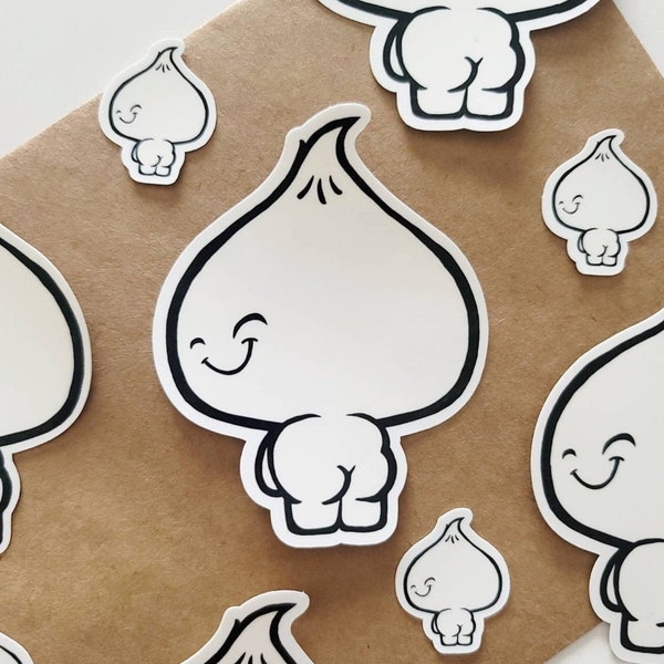 Sweet Buns Die Cut Sticker | Dumpling, Bao bun, Siopao kawaii Funny food puns decal