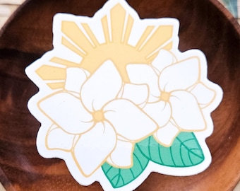 Sampaguita Sunrise Sticker | Jasmine Cute  Filipino flower floral  Philippines National Flower  Pilipinas Pinoy Pride