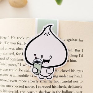 Boba Bao Magnetic Bookmark | gifts for readers - book lover - cute bookmark - book nerd - little dumpling - boba lover - bubble tea drink