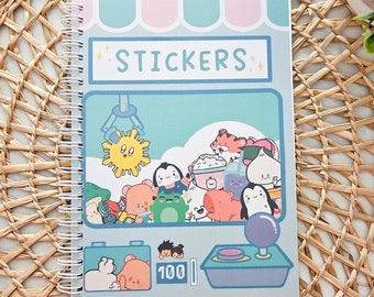Claw Machine Reusable Sticker Book | Cute Sticker Storage notebook sticker collector Sticker gifts