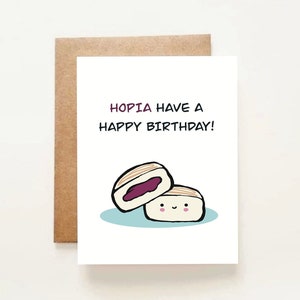 Hopia Happy Birthday Greeting Card | Happy Birthday Funny Filipino Birthday Filipino Pun Greeting Card