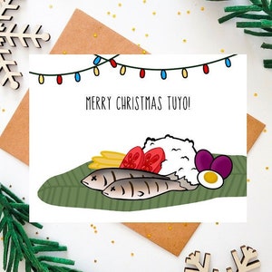 Merry Christmas Tuyo Card | Funny Filipino food puns punny cards  holiday cards pinoy