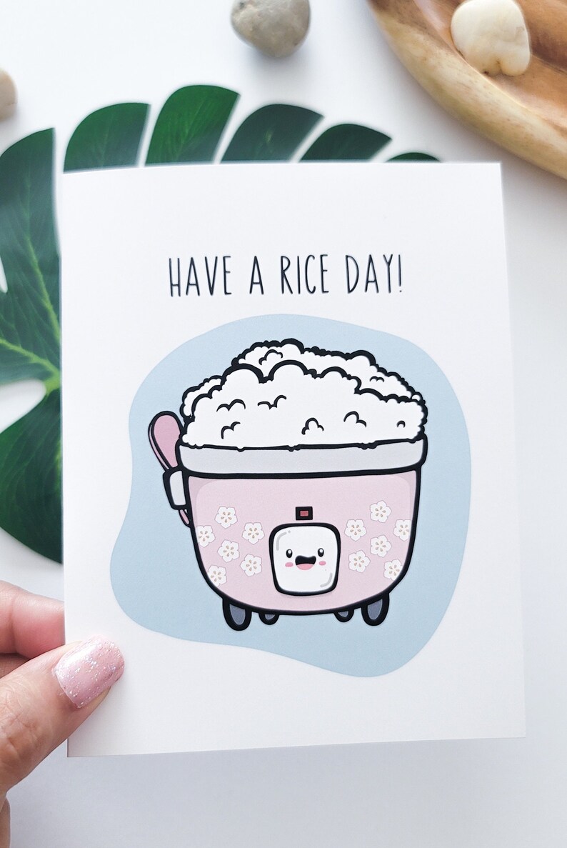 Cute Rice Cooker Greeting Cards Funny Food Dessert Food Pun Etsy