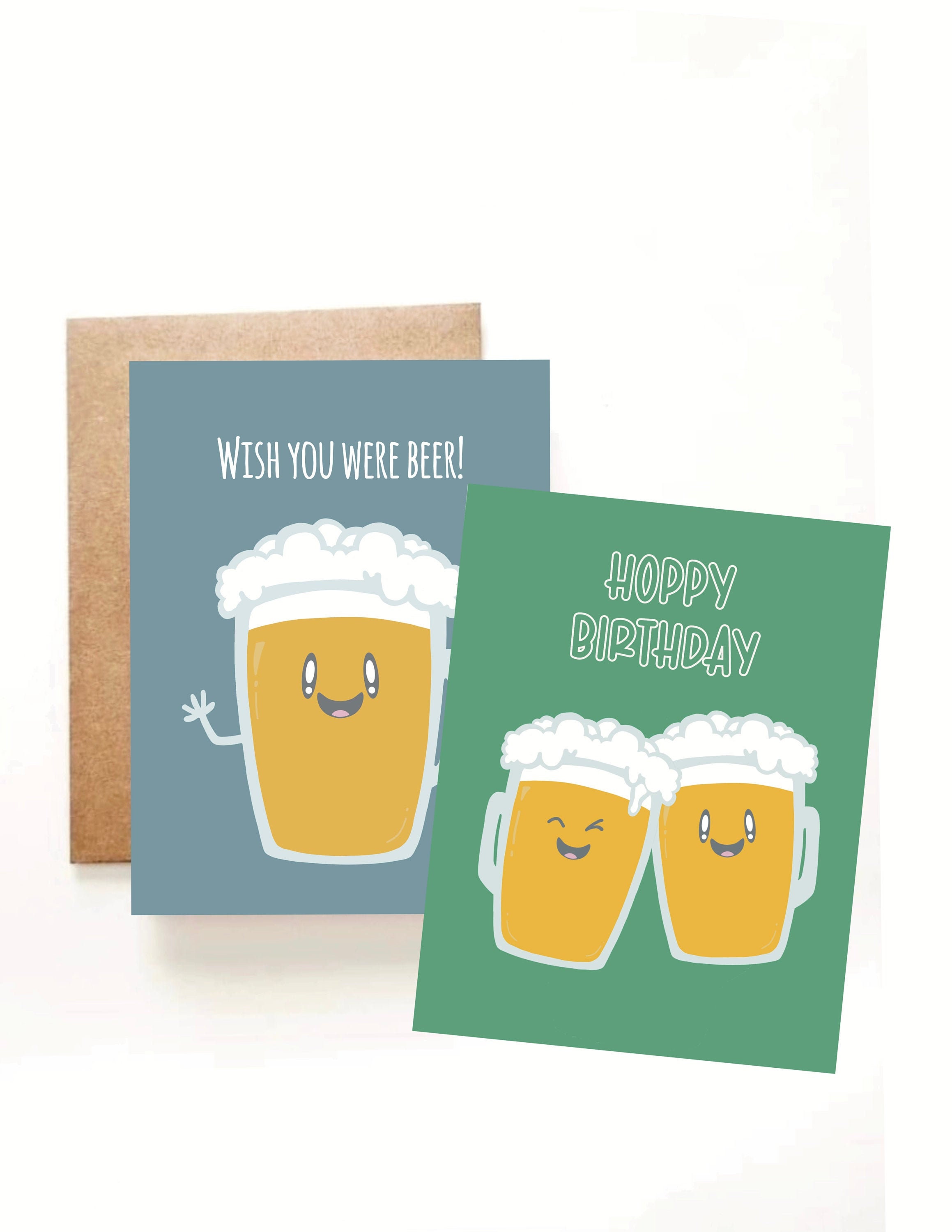 Beer Pun Cards Cute happy birthday greeting card pun for Etsy