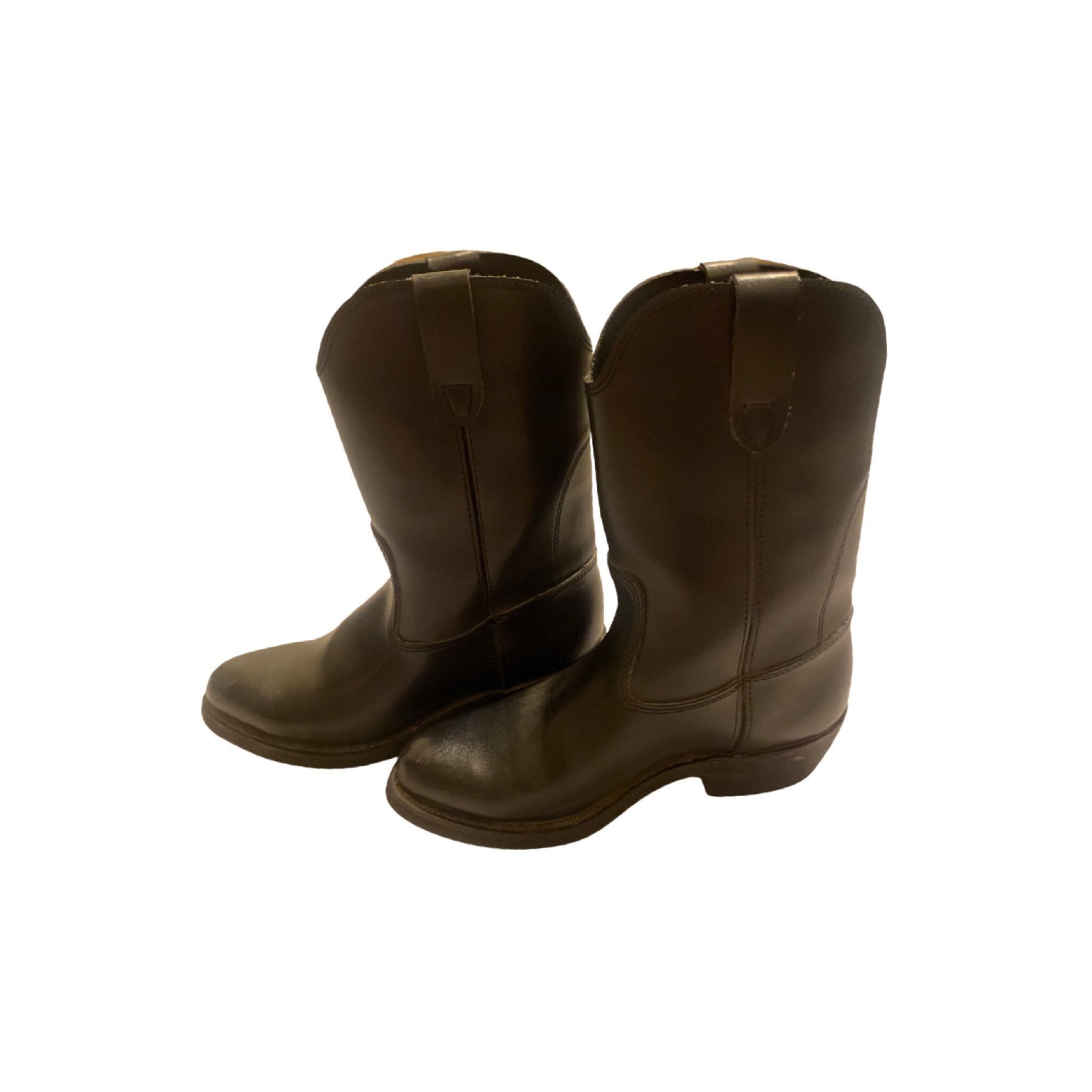 VTG 70s Honchos Black Mid Calf Pull-on 