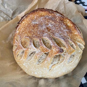 Organic Sourdough Boule: Fresh Baked Artisan Bread