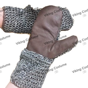 Chainmail Gloves - 9mm 18 gauge Flat Ring With Alternating Solid Flat Ring Dome Riveted