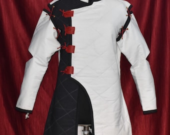 Medieval Thick Padded Cotton Gambeson with detachable Full sleeve Aketon Jacket, Halloween Gifts