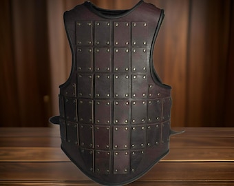 Medieval Brown Leather Brigandine - Viking SCA Larp Armor