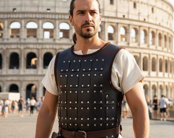 Medieval Brown Leather Brigandine - Viking SCA Larp Armor