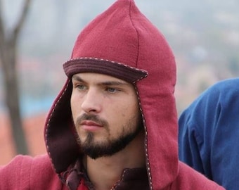 Wool Medieval Hood: Viking Gugel Chaperone
