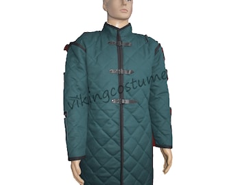 Medieval Viking Gambeson: Full Sleeve Cotton Aketon - SCA LARP Costume