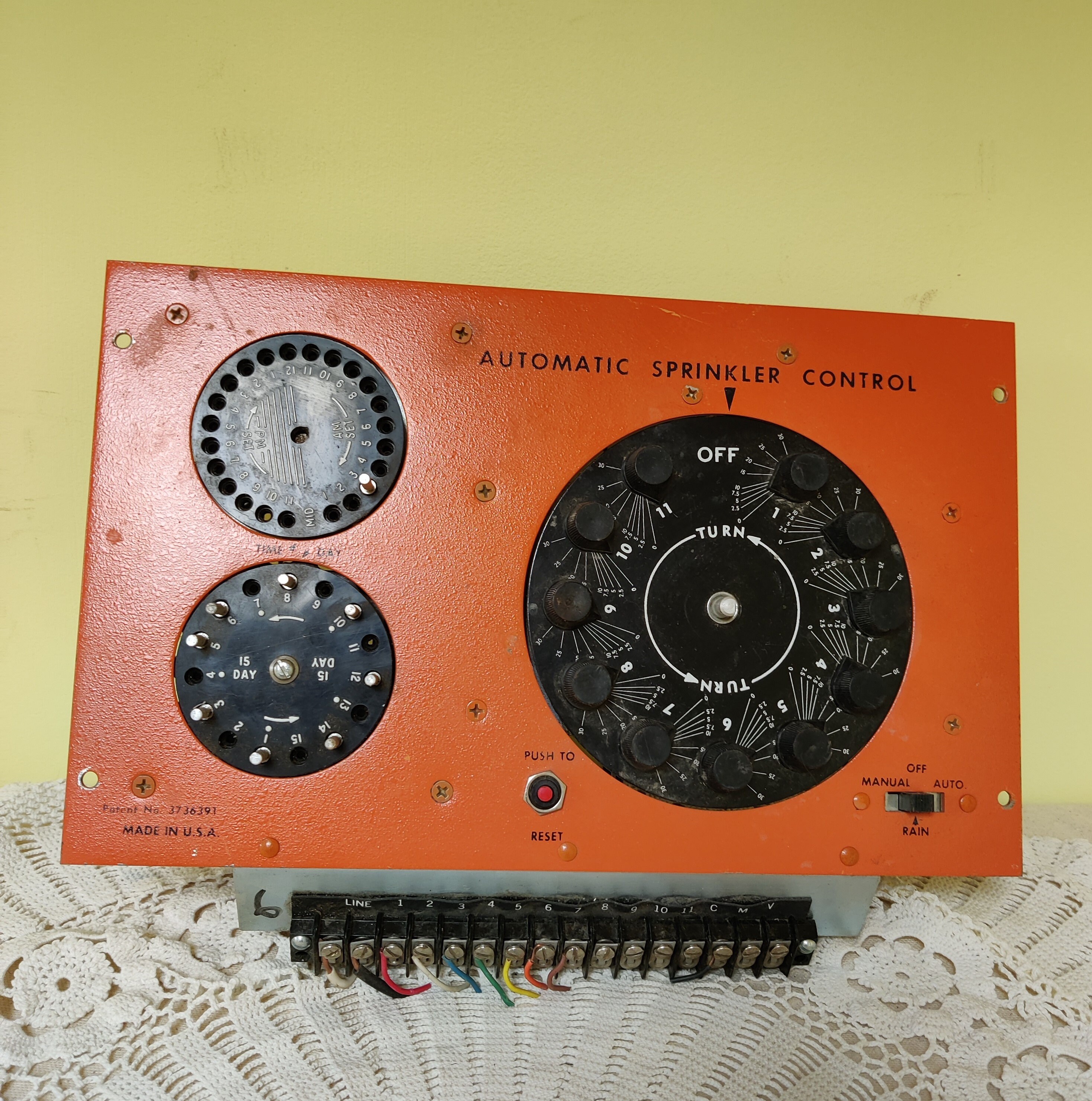 Vintage Retro Automatic Sprinkler Control Panel Etsy