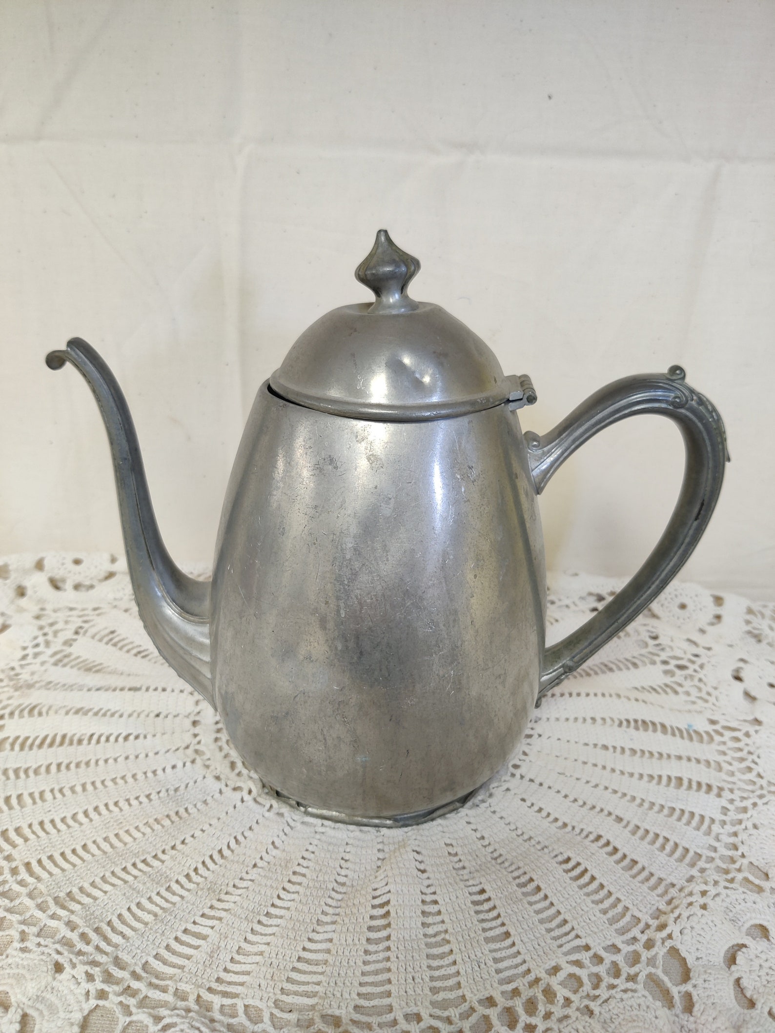 Vintage New Amsterdam Silver Co Pewter Tea Pot Pitcher P632 Etsy