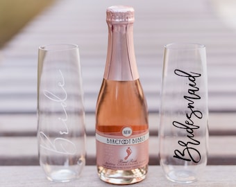 Personalized Stemless Champagne Flute: Bridesmaid Proposal Gift