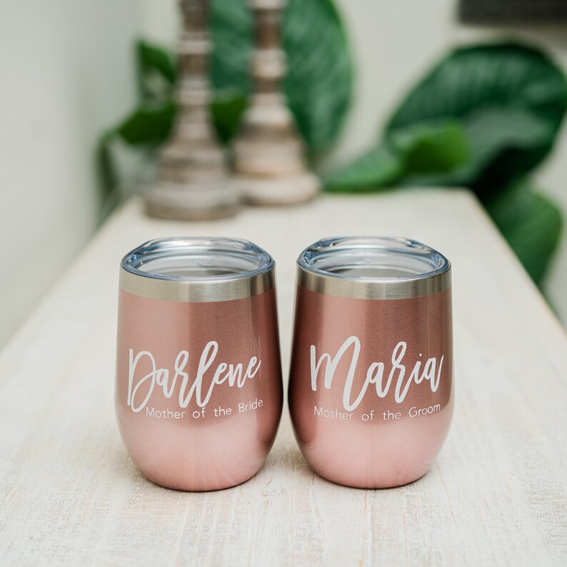 Personalized Wine Tumbler, Stainless Steel Wine Tumbler, Bridesmaid Gift, Bridesmaid Proposal, Tumbler With Straw, Tumbler zdjęcie 4