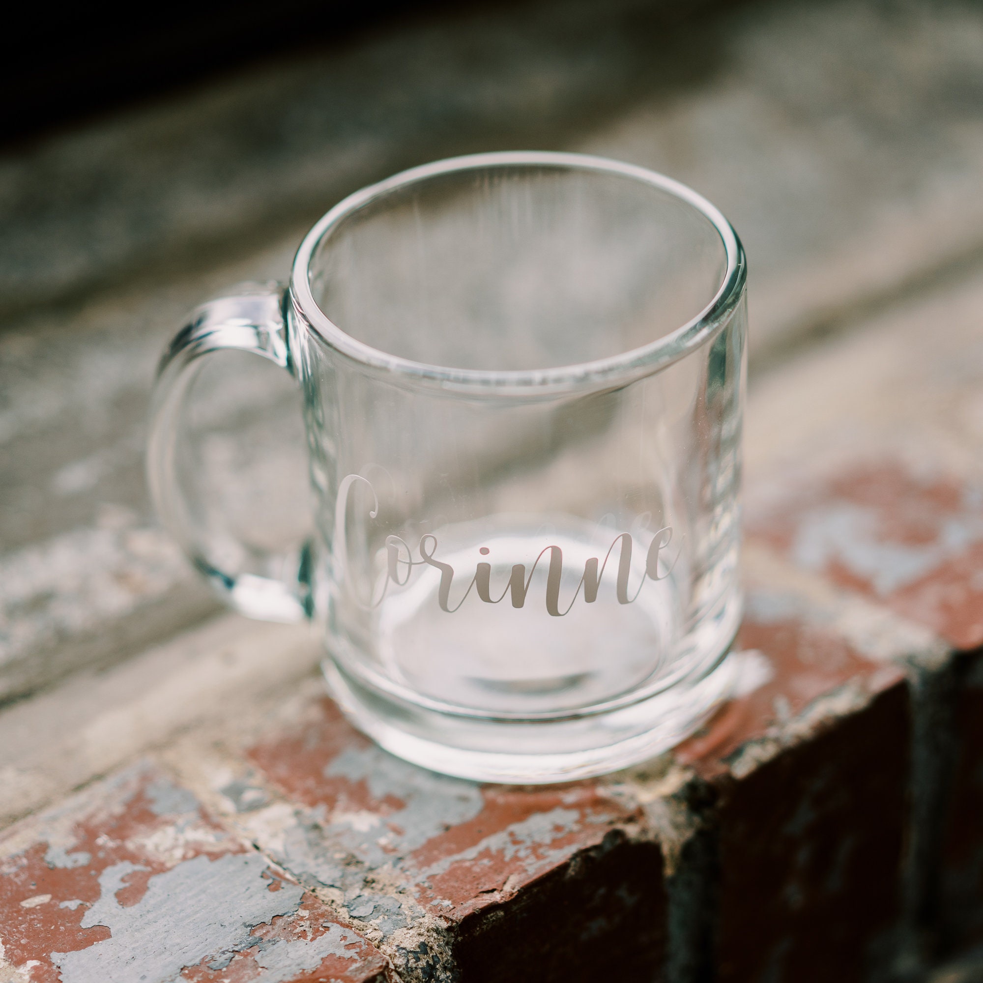 13oz. Glass Mug Glass Coffee Mug Personalized Gift Etsy